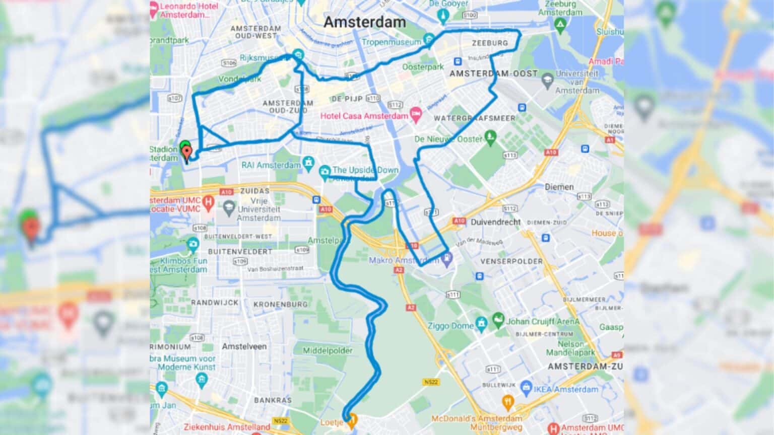 Amsterdam Route Map