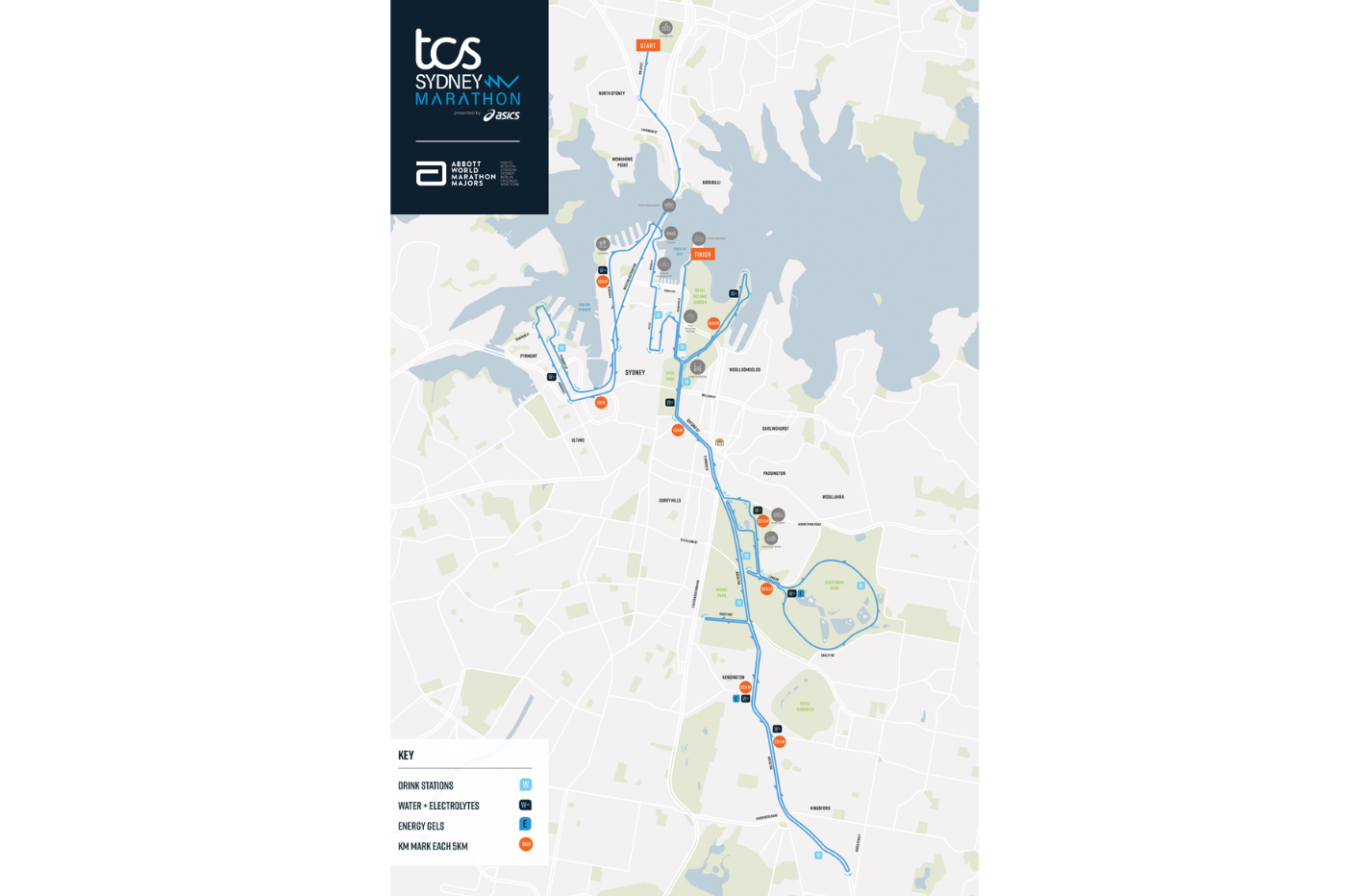 Sydney Marathon Route Map