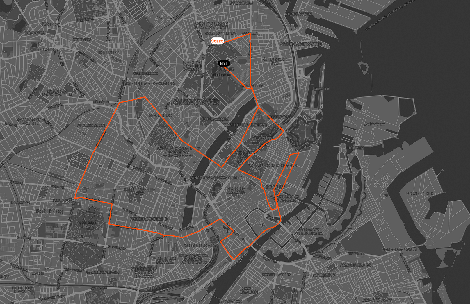Copenhagen Route Map